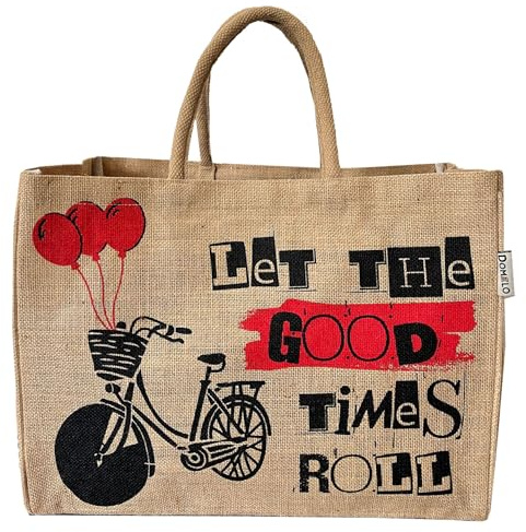 Domelo Einkaufstasche groß Jute Tasche Strandtasche XXL Arbeitstasche Damen Badetasche faltbar große Handtasche Korb einkaufen Jutetaschen mit Aufdruck Tragetasche Einkaufskörbe