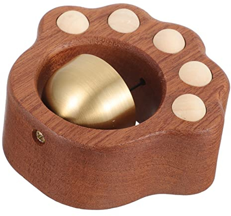 GAROZATION Wooden Paw Shaped Doorbell Chime Decorative Shopkeeper Bell for Home Entrance Crisp Sound Wind Chime Easy Install for Doors Barns Fridges