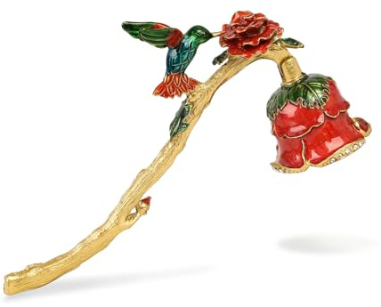 Xinally Elegant Royal-Style Candle Snuffer with Pearl Inlay, Candlesnuffers Wick Snuffer Candle Accessory for Putting Out Extinguish Candle (Red)