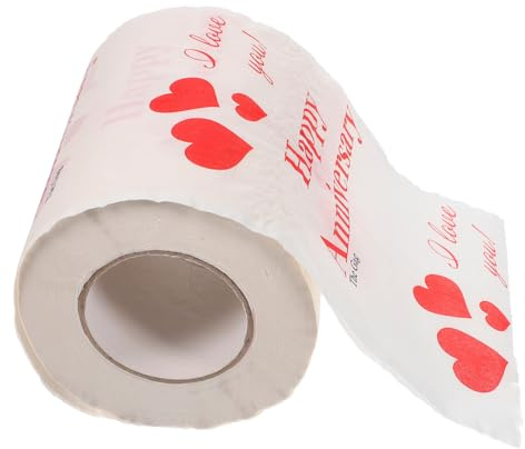 POPETPOP Valentinstag Toilettenpapier Bedruckt 3-lagig 160 Blatt Weiches Dekorpapier für Badezimmer Partydekoration Romantisches Klopapier Geschenk