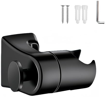 Docache Soporte para ducha de servicio pesado, soporte de ducha de mano 360°, soporte para alcachofa de ducha, soporte mejorado para ducha, soporte ajustable para alcachofa de ducha con accesorios de
