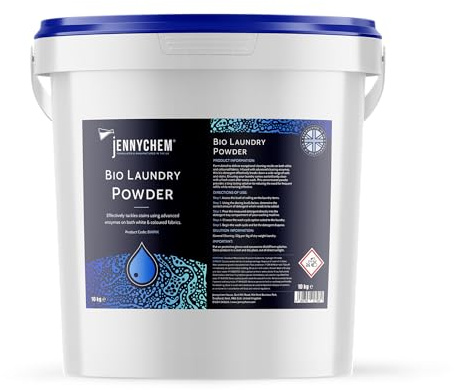 10KG Bio Washing Powder – Bulk Laundry Detergent for Brilliant Whites & Colours – Tough on Stains, Gentle on Clothes – Suitable for Commercial & Home Use – Fresh Clean Scent