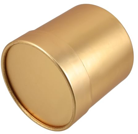 HOOWIFFY Runde Blumenbox Gold 12,5x12,5x12,2cm Tragbare Papier Geschenkbox für Rosensträuße Elegante Blumenarrangementbox für Valentinstag und Hochzeiten