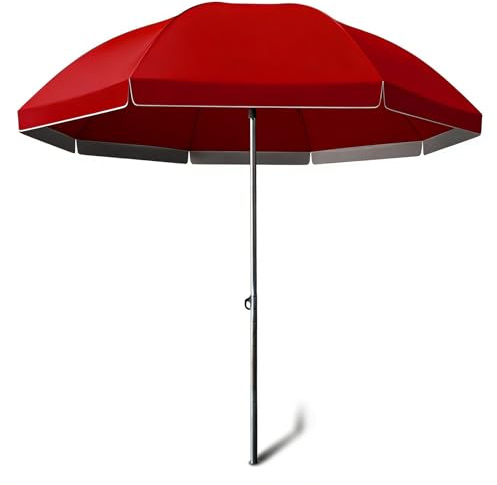 Sombrilla de 220/240/260/280/300/320 cm, Parasol de Mercado para Patio Exterior con Protección UV e Impermeable, para Jardín, Terraza, Piscina, Playa(220cm/7.2ft)