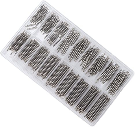 Qcwwy 270pcs Watch Connecting Pins Watch Tools Accessories Strap Replacement Tool with 18 Sizes for Band Repair Spring Bar Replacement 270pcs Connecting Pins Premium Alloy