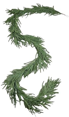Artificial Cedar Pine Garland, 6FT Faux Cypress Greenery