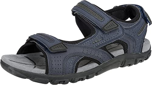 Geox Homme Uomo Sandal Strada D Sandales, Navy/Dk Grey, 43 EU
