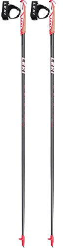 Leki Unisex – Erwachsene Flash Carbon Nordic Walking Stöcke White-Neon Red 110