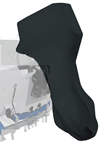 Coverify Outboard Motor Cover - Waterproof UV-Resistant Protection for Off-Season Storage, Boat Motor Cover with Windproof Strap, Boat Engine Cover Fits up to 100-225 HP, Black
