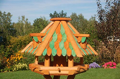 Deko-Shop-Hannusch XL - XXL Luxus Vogelhaus, absoluter Blickfang, Vogelfutterhaus aus Holz, V13 XL grün