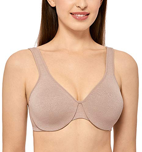 DELIMIRA Femme Soutien-Gorge Emboitant Minimiseur Grande Taille avec Armatures Cameo Heather 110C