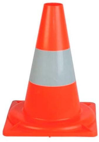 Acan Tradineur - Cono de tráfico, Cono de señalización, Seguridad en Carretera, Color Naranja con Reflectante, balizamiento, Deportes, 30 x 22,5 x 22,5 cm