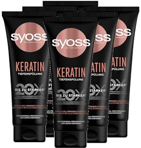 SYOSS Spülung Tiefenspülung Keratin, 6er Pack (6 x 250 ML)