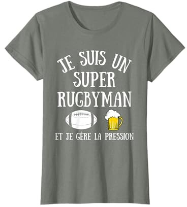 Super rugbyman gère pression humour rugby homme idée cadeau T-Shirt