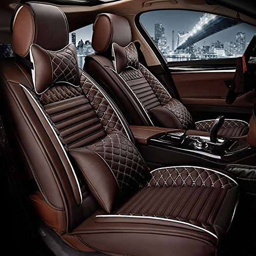 Auto-SitzbezüGe für Nissan Platina 2002-2008 5-Sitze, Leder Luxus Voll Vorderseite Und RüCkseite SchonbezüGe, Auto-ZubehöR Schonbezug AutositzbezüGe Kompatibel
