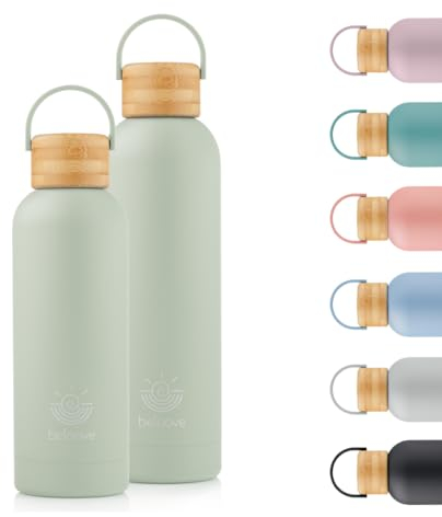 beloove® Trinkflasche Edelstahl 750ml – Für Kohlensäure geeignet, 100 % auslaufsicher, spülmaschinenfest, BPA-frei, Thermoflasche doppelwandig – hält 12h heiß & 24h kalt