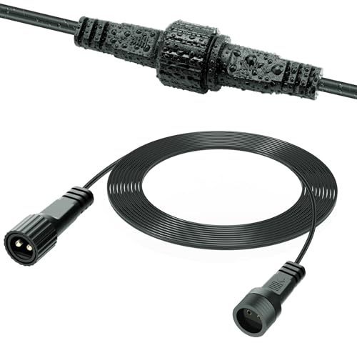 cshare Extension Cable 10M/33Ft for Outdoor Lights, 2 Pin LED Connector IP65 Waterproof Extension Lead Cord for G40 Globe Lights,Outdoor String Light, Net Light, Christmas Tree Lights
