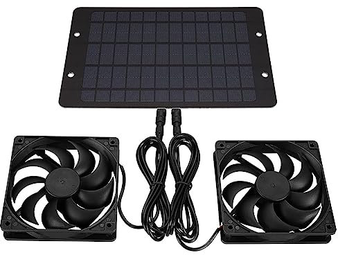 Pet Exhaust Fan Mini Ventilator Solar Panel Air Extractor Greenhouse