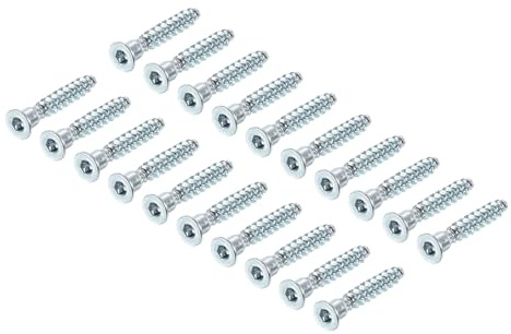 QUARKZMAN 50 Stück Möbel Confirmat Schraube 6,3x40mm verzinkt versenkt | Sechskant Holzschrauben, Möbel Verbindungsschraube, selbstschneidend