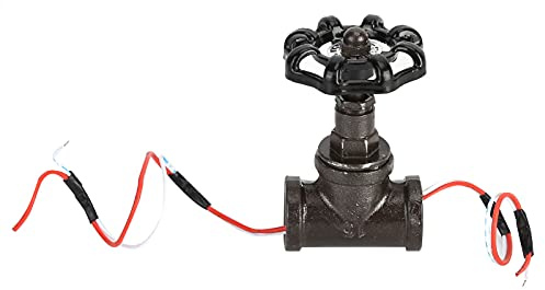 Interruptor de Luz Steampunk, Interruptor de Válvula de Cierre Vintage de Hierro de 1/2 Pulgada con Accesorio de Cable Eléctrico para Luces de Plomería, Lámparas de Mesa