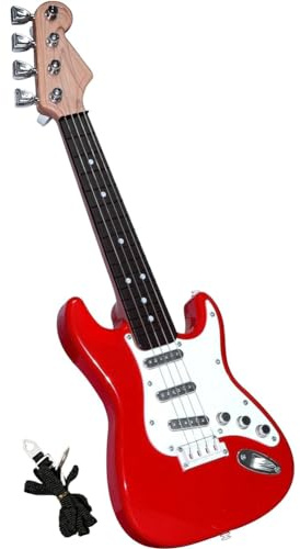 arlote Juguete de Guitarra de 17 Pulgadas para NiñOs, Instrumentos Musicales de Guitarra EléCtrica de 4 Cuerdas para NiñOs, Juguete de Instrumento ElectróNico PortáTil,B
