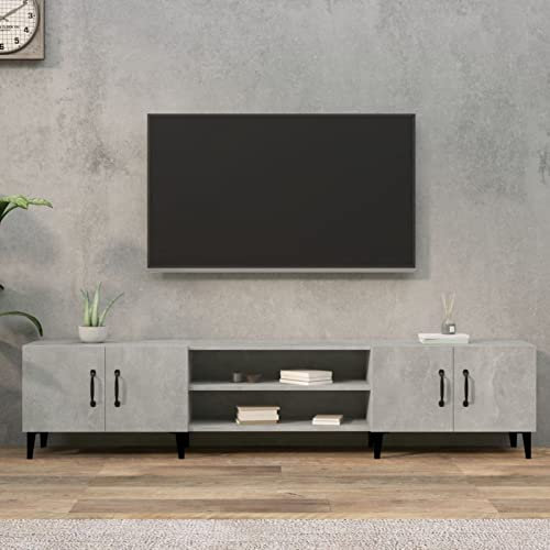 Bulliing TV-Schrank Betongrau 180x31,5x40 cm Holzwerkstoff Sideboard Tv Retro Tv Schrank
