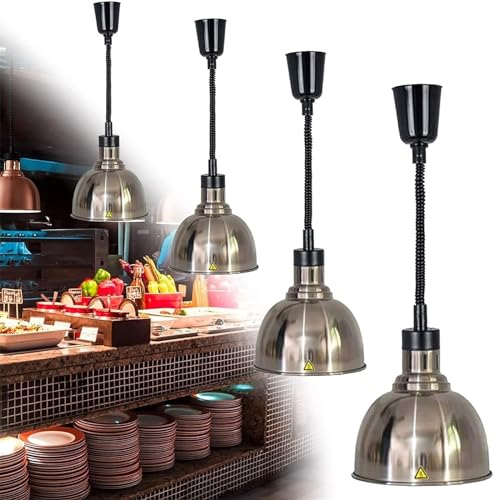 Lampada scaldavivande Professionale, scaldavivande da 250 W, scaldavivande a Buffet, per Uso in Mensa Domestica (Colore : 4pack)