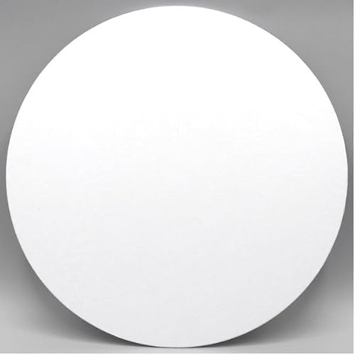 EliteKoopers Round 9 White Cake Board 2mm thick Cake Display MDF Hardboard Circle Base Plate (Pack of 1)