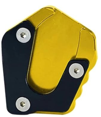 IPEVMLZ Universelle Seitenständer-Verlängerung Fuß Stützplatte Für Die Meisten Motorräder Dirtbikes Pitbikes Roller Usw Seitenständer(Gold)