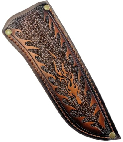 Aibote Messerscheide aus Leder mit fester Klinge, Scheidenholster, Jagdausrüstung, Outdoor-Werkzeug mit Gürtelschlaufe