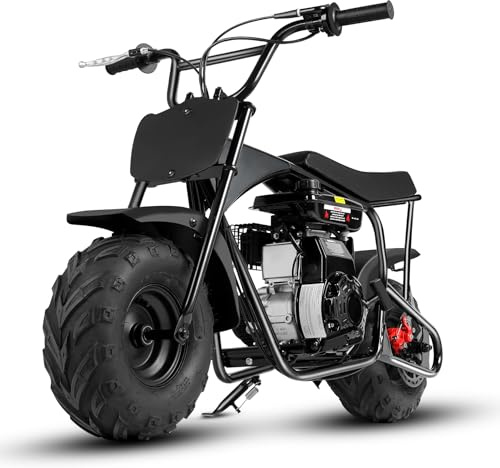 Oryxearth 105CC 4-Takt Dirt Bike Pocket Bike, Kinder Crossbike Benzin, Breitreifen Offroad Rad, Kinder DirtBike, Motocross Motorrad, DIY-Aufkleber Mini Motorrad ab 13 Jahre (Schwarz)