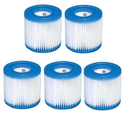 ZWFYJEWU Filtro De Piscina Compatible con Intex, Tipo H, Lavable Y Reutilizable, Repuesto For Jacuzzi Exterior.(5pcs)
