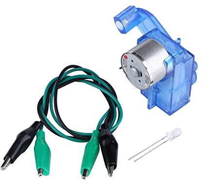 Culnflun Hand Crank Electricity Generator, Mechanical Emergency Power Supply Educational Kit for STEM Learning Toy Blue 6 x 4.6 x 2.5cm