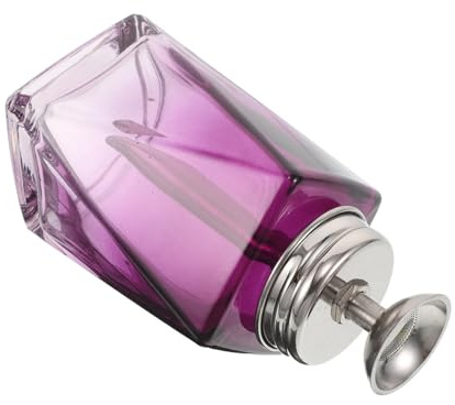 AUTSUPPL Bouteille Vide Rechargeable 150ml en Verre pour Dissolvant Vernis à Ongles Distributeur à Pression Portable pour Salon et Voyage Couleur Pourpre