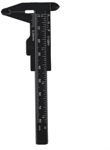 Calibre digital (80 mm, plástico, ligero), color negro | Plástico ligero, ideal para piezas pequeñas, rango de 0-80 mm, fácil lectura