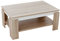 Hela Tische, Couchtisch Sofatisch Tim, Holzwerkstoff melaminbeschichtet, farbiger Tischkranz, Sonoma/Weiß, große Ablage, 90x60x41cm