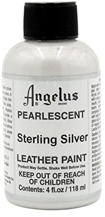 Angelus Acryl Lederfarbe Pearlescent Farbe (118ml, Sterling Silver)