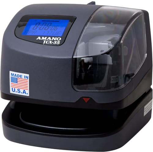 Amano TCX-35 Elektronische Zeituhr, Dokument, Uhrzeit und Datumsstempel
