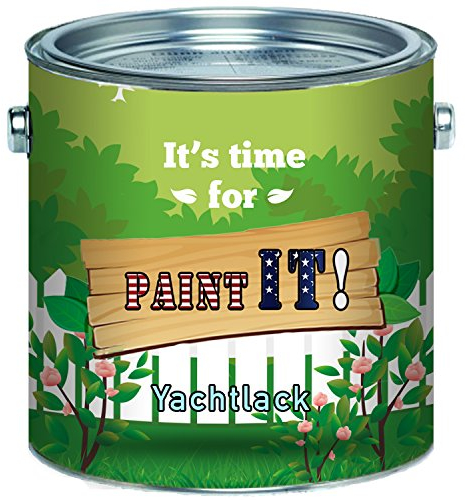 Paint IT! Bootslack hochwertiger Yachtlack für Holz und Metall in Farblos Rot Blau Grün Grau Anthrazitgrau Weiß Schwarz Braun Bootsfarbe Yachtfarbe Schiffslackierung Parkett-Lack (1 L, Farblos)