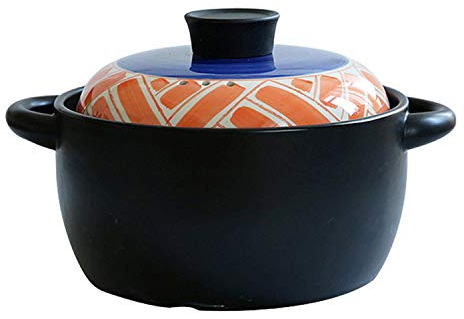 XCXDX Casseruola in Terracotta in Ceramica, Dipinta a Mano, Multifunzionale ad Alta Temperatura e Facile da Pulire, pentola in Pietra, Ceramica, 2,5 L