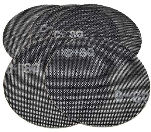 Lot de 5 grilles abrasives Ø 225 mm grain 80 pour ponceuse à col long et ponceuse de plafond K80