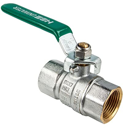 Trinkwasser Muffen Mess. Kugelhahn DVGW 1/2-2“ IG-IG langer Hebel o. Entleerung Größe 1