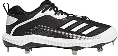 adidas Men's EG7603 Baseball Shoe, Black/White/White, 10.5