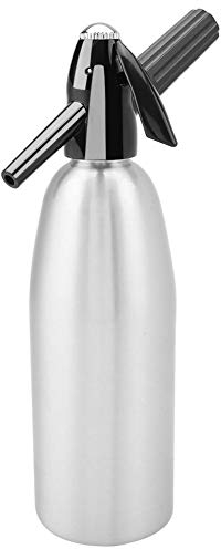 Máquina Para Soda - DIY Aleación Fabricante de Soda - con Regulador de Presión y Tapa Segura - Reutilizable y Duradero Botella de Agua - 1L Capacidad - Para Hacer Agua Con Gas(Plata)