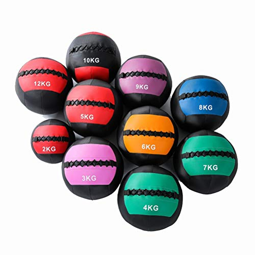Balls AGYH Medizinbälle Weicher Medizinball, Leder Squash Mit Easy Grip, Turnhalle Krafttraining, Boxtraining, Werfen Training, 2-12KG Optional (Size : 4KG)