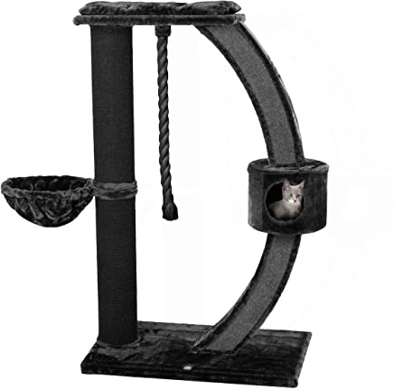 CanadianCat Company | Kratzbaum XXL Granville für große & schwere Katzen | anthrazit | ca. 157 x 60 x 170 cm Mainecoon