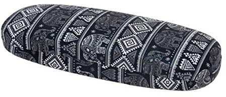 Boho Brillenetui Hardcase - Designer Damen Brillen-Tasche mit Elefanten - Brillen-Hülle Hartschale für Sonnenbrille und Lesebrille - Ethno Brillen-Aufbewahrung - Bohemian Design Ethnic Look (Design 3)