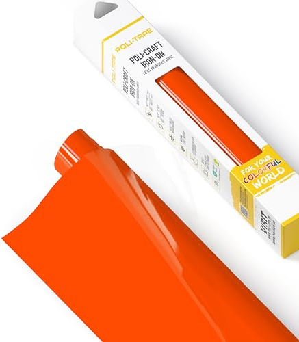 UNIFLEX® A – Flex de découpe Thermocollant Ecologique pour marquage sur textile : néon orange - Sans solvant -Fabriqué en France