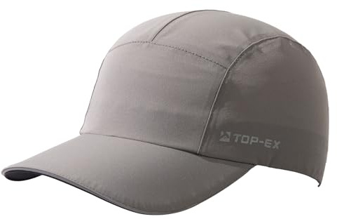 TOP-EX TOPEX XL/XXL wasserdichte Baseball Cap Herren UPF 50 Running Cap Sommer Kappe Sonnenhut Basecap Sports Golf Cap Tennis Laufkappe Grau M/L