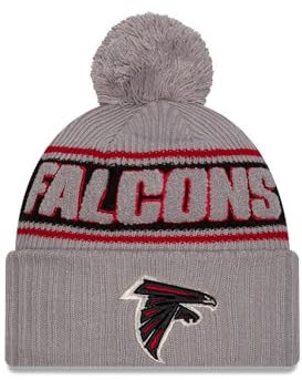 New Era Atlanta Falcons NFL 2024 Sideline Sport Knit Grau Bommelmütze - One-Size